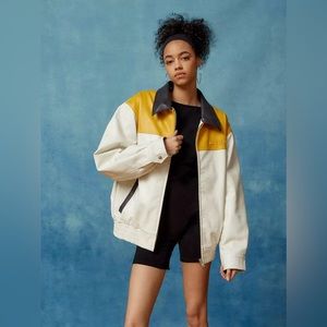 Urban Outfitters - BDG Sean Faux Leather Oversized Harrington Jacket